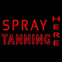 Red Spray Tanning Here Enseigne Néon