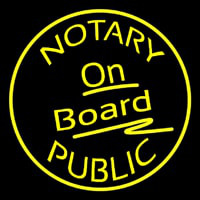 Round Notary Public On Board Enseigne Néon