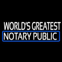 Worlds Greatest Notary Public Enseigne Néon