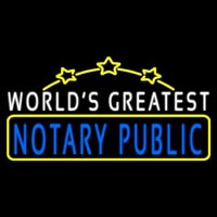 Worlds Greatest Notary Public Enseigne Néon