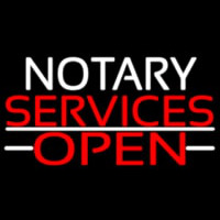 Notary Services Open Enseigne Néon