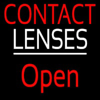 Contact Lenses Script1 Open White Line Enseigne Néon