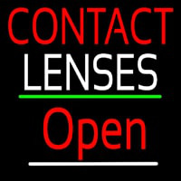 Contact Lenses Script2 Open Green Line Enseigne Néon