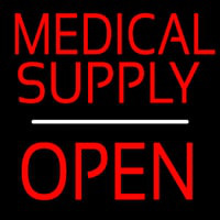 Medical Supply Script1 Open White Line Enseigne Néon