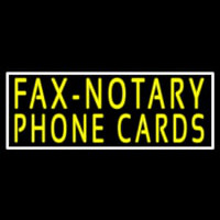 Yellow Fa  Notary Phone Cards With White Border 1 Enseigne Néon