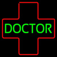 Green Doctor Medical Logo Enseigne Néon